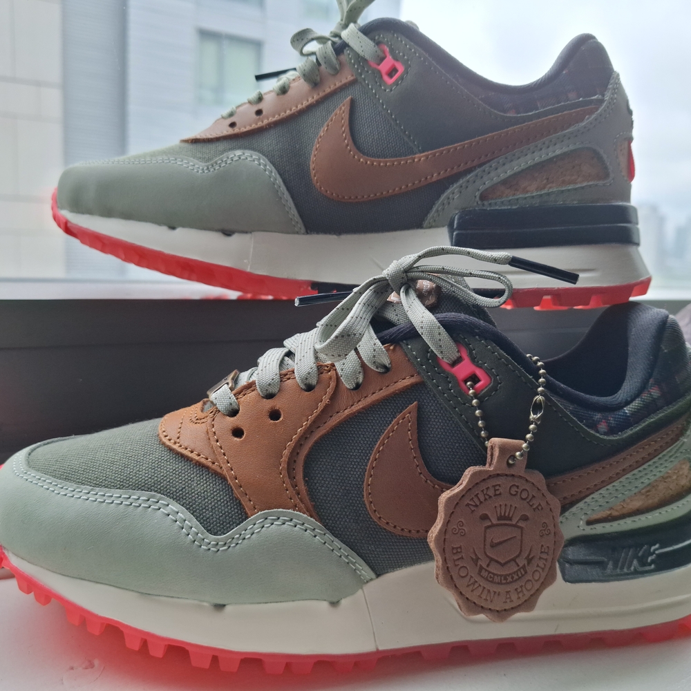 Nike Green and Brown Sneakers with Air Cushioning